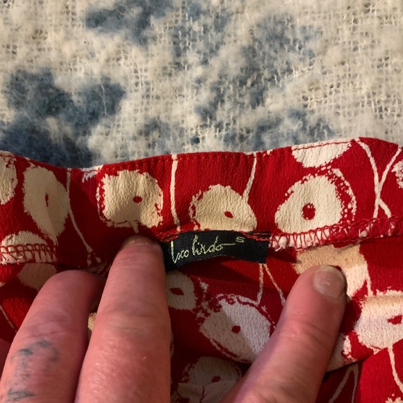 #12 Floral Red and White Dress - Picture 3 of 7